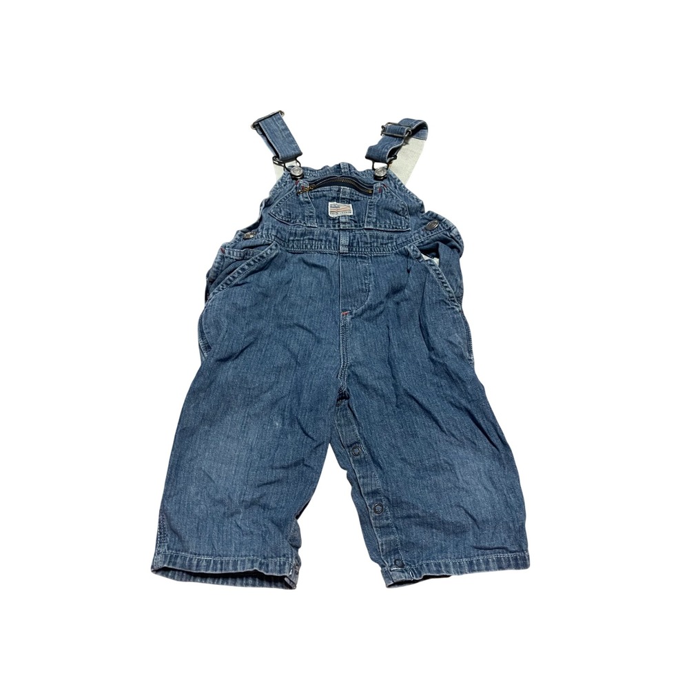 Polo Jeans Co Ralph Lauren Baby Denim Overalls Blue 6-12M Vintage Style Bibs